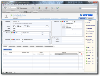 Core2 CRM screenshot