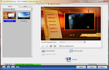 Corel DVD MovieFactory screenshot 10