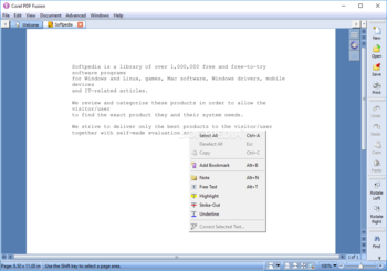 Corel PDF Fusion screenshot 2