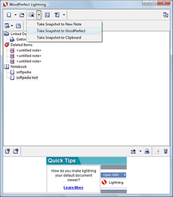 Corel WordPerfect Lightning screenshot 4