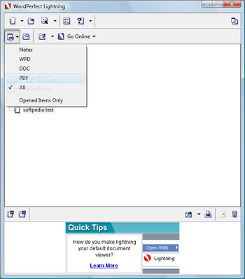 Corel WordPerfect Lightning screenshot 5