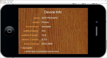 Corona SDK screenshot