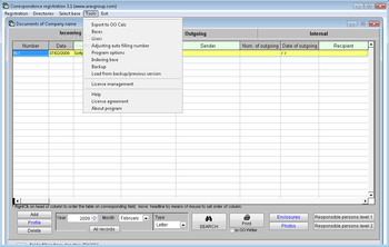 Correspondence Registration screenshot 4