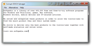 Corrupt-DOCX-Salvager screenshot