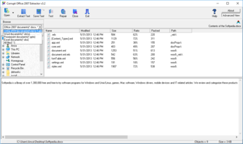 Corrupt Office 2007 Extractor screenshot 2