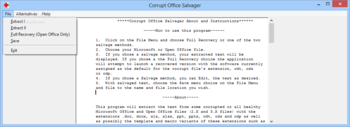 Corrupt Office Salvager screenshot 2