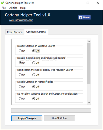 Cortana Helper Tool screenshot 2