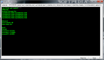 COS System Editor screenshot 2