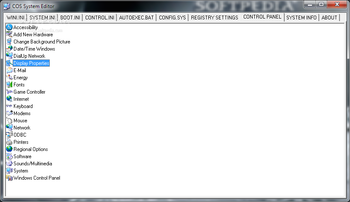 COS System Editor screenshot 4