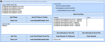 Count Number Of Occurrences and Instances Of Text In Multiple Files Software screenshot 2