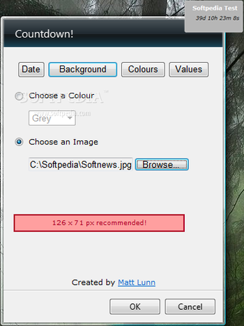 Countdown! Vista Gadget screenshot 3