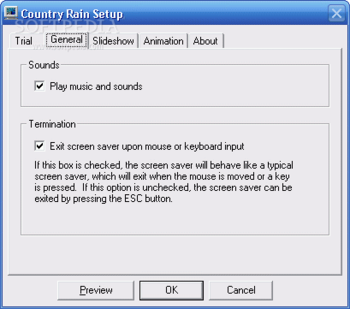 Country Rain Screensaver screenshot