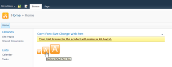 Covri Font Size Change Web Part screenshot 10