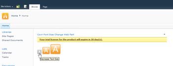 Covri Font Size Change Web Part screenshot 9