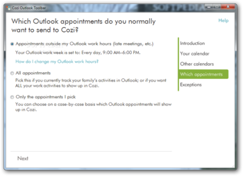 Cozi Outlook Toolbar screenshot 3