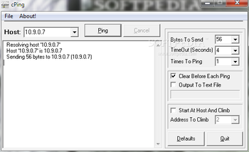 cPing screenshot