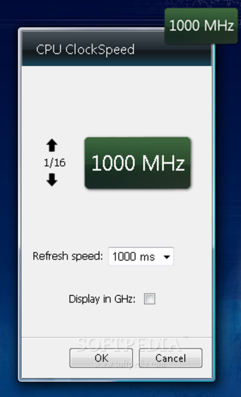 CPU ClockSpeed screenshot 2