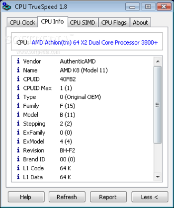 CPU TrueSpeed screenshot 2
