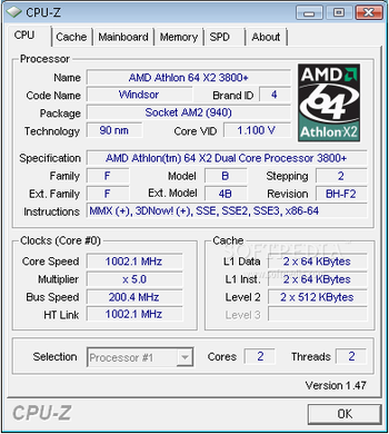 Cpu-Z nLite Addon screenshot