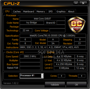 CPU-Z OC screenshot