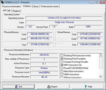 CPUInfo screenshot 2