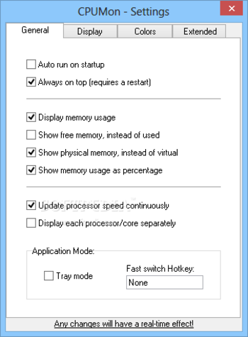 CPUMon screenshot 2