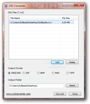 CR2 Converter screenshot