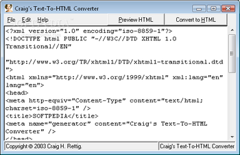 Craig's Text-to-HTML Converter screenshot 2