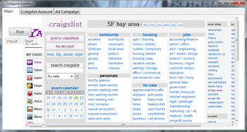 CraigsList AutoPost screenshot