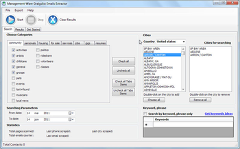 Craigslist Emails Extractor Free Edition screenshot