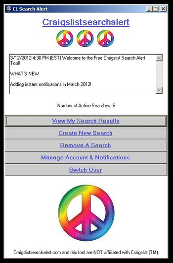 Craigslist Search Alert screenshot