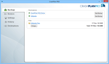 CrashPlan PRO screenshot