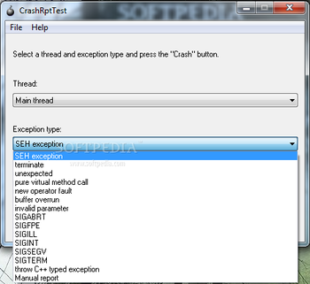 CrashRpt screenshot 2