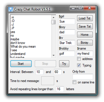 Crazy Chat Robot screenshot
