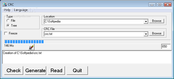 CRC screenshot