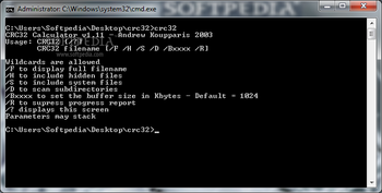 CRC32 Calculator Command Line screenshot