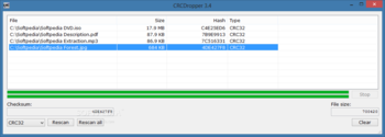 CRCDropper screenshot