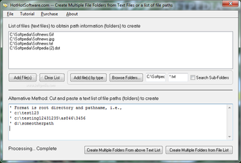 Create Multiple File Folders screenshot