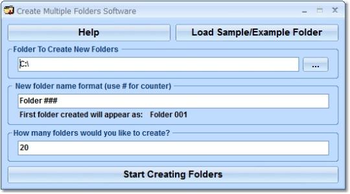Create Multiple Folders Software screenshot