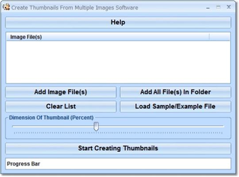 Create Thumbnails From Multiple Images Software screenshot
