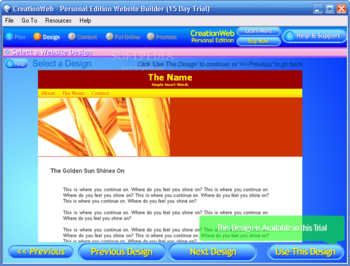 CreationWeb Personal Edition screenshot 3