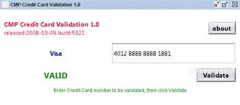 Credit Card Validator screenshot