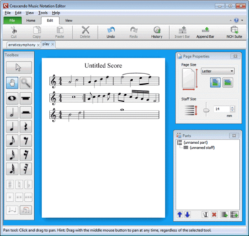 Crescendo Free Music Notation Editor screenshot