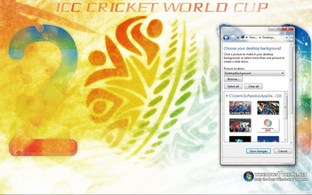 Cricket World Champions Windows 7 Theme screenshot