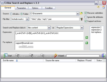 Criline Search and Replace screenshot