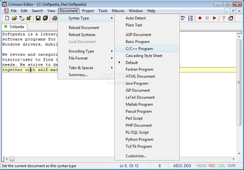 Crimson Editor screenshot 4