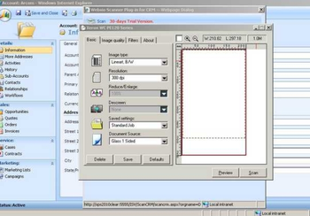 CRM Scanner Plug-in screenshot