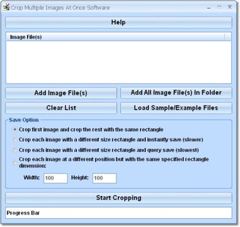 Crop Multiple Images At Once Software screenshot