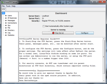 CrossFTP Server screenshot