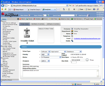 CrossTec ResQDesk screenshot
